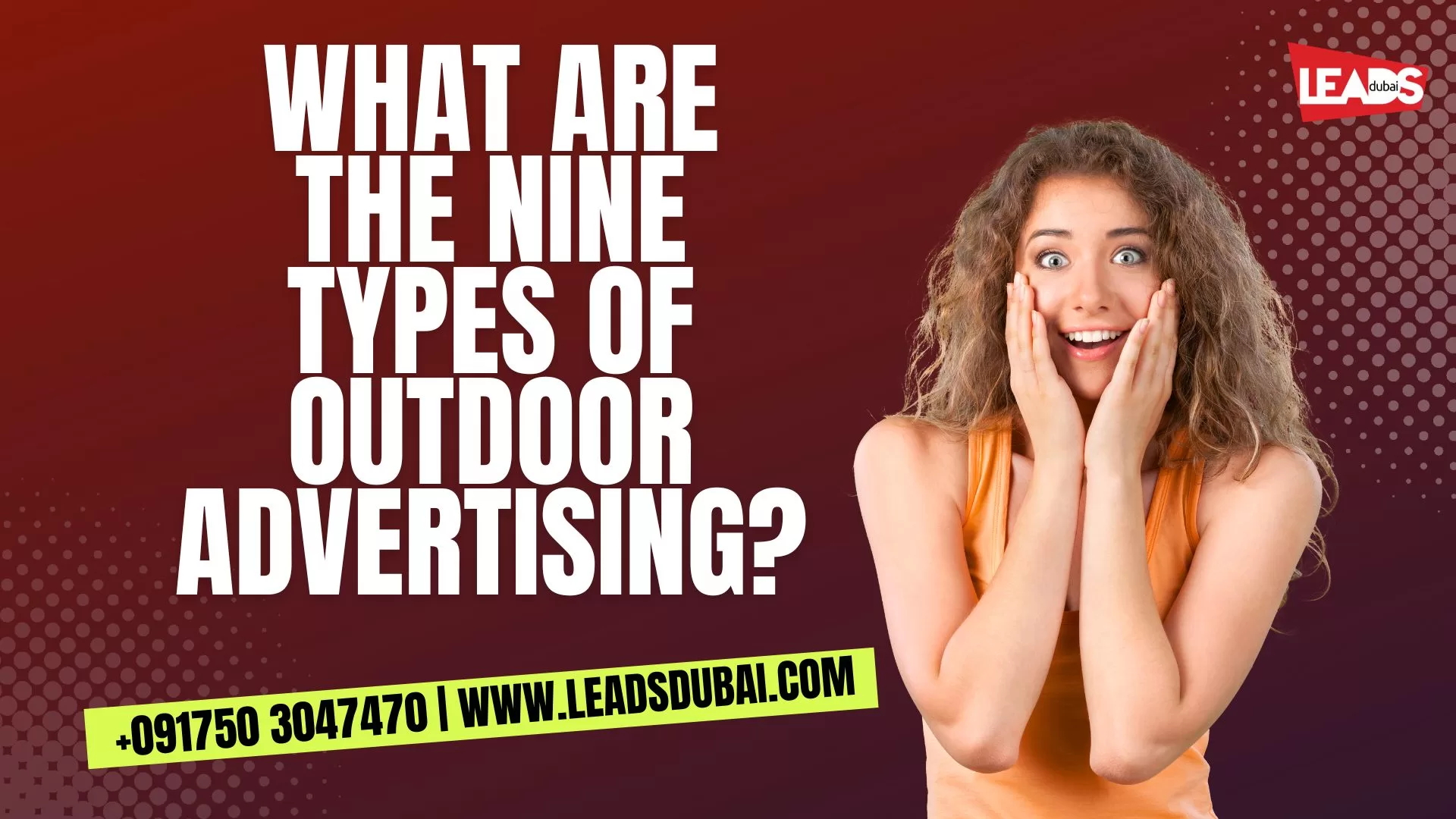 Infographic showing the 7 types of outdoor advertising formats
