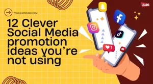 Infographic showing clever and creative social media promotion ideas